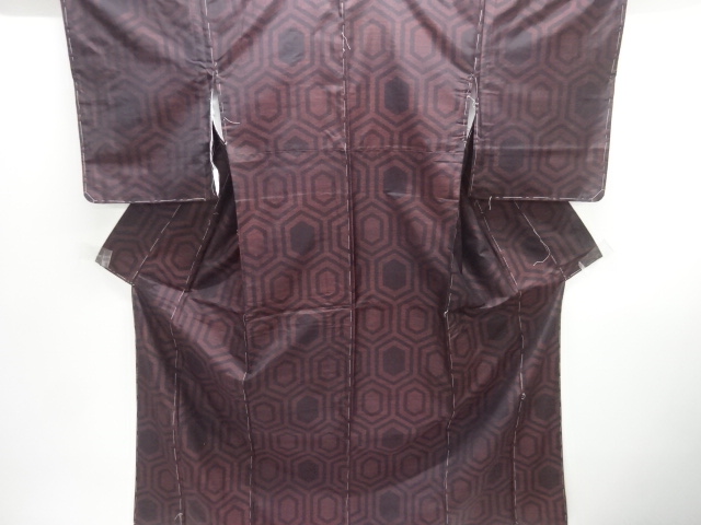 JAPANESE KIMONO / UNUSED / DORO OSHIMA TSUMUGI / WOVEN KIKKO